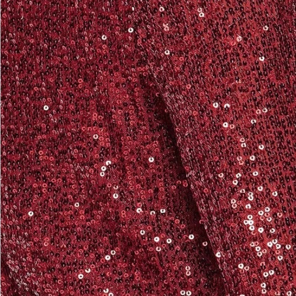#70 Radiant Burgundy Sequin Jumpsuit - Picture 5 of 8